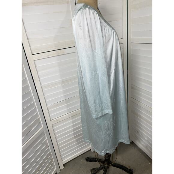 Vanity Fair 60s 70s Vintage Green Nylon Lace Trim Robe Nightgown Set Sz Medium - Picture 10 of 14